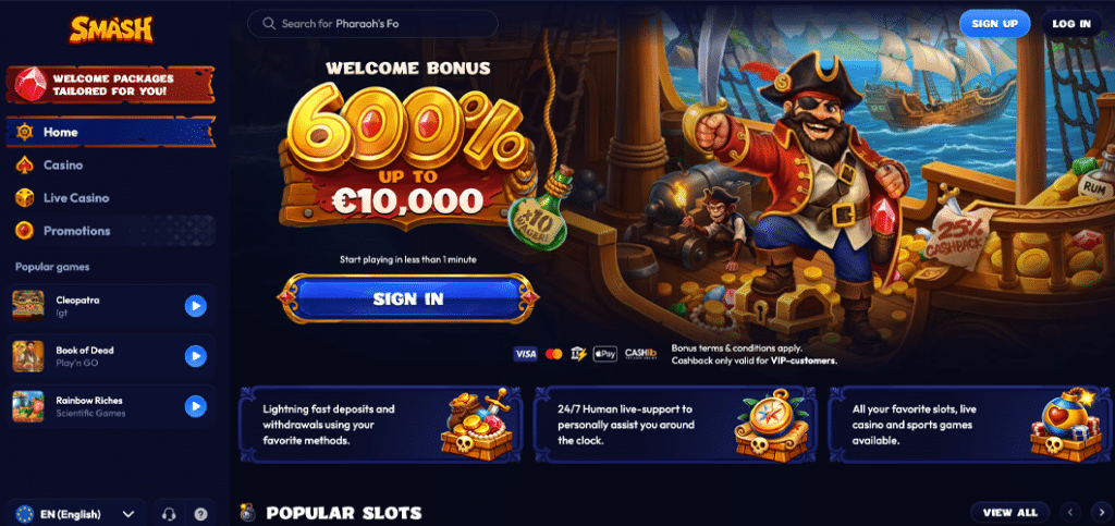 Smash Casino dse scrn desktop
